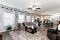 These windows in the Great Room add to the light and airy feel of this home!