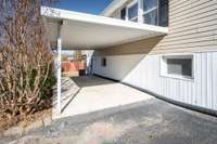 Covered carport area.