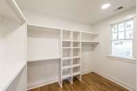 Primary walk-in closet!