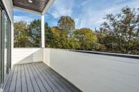 Private covered deck off of Master bedroom