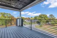 Large covered rooftop deck