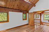 The entire home has stunning hardwood flooring