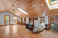 Matching the main house, this has great wood ceilings and sand and finished hardwood floors