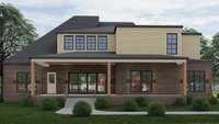 Artist's rendering of the back of "The Sophia" at East Fork Landing (Lot 40)