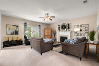 The living room is spacious enough to accommodate all your furniture!