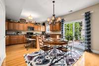 The sunny breakfast room leads into the spacious, gorgeous kitchen.