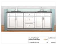 The primary suite vanities style. See color pallet for color