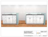 The guest bath vanities. Acual number of sinks may vary