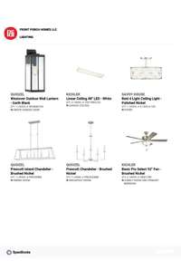 Designer lighting chosen for this home