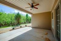 Patio shown with the 4' concrete extension.