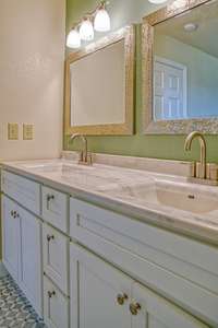 PRIMARY BATH WITH DUAL SINKS, NEW TILE FLOORING