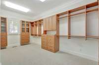 Large of two primary suite closets.