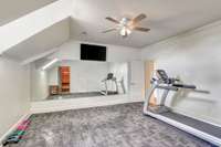 Upstairs personal gym.