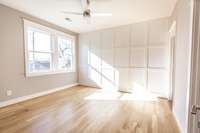 Bedroom with Accent Shiplap Wall