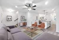 Living room- virtual staging