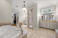 Bathroom inside the primary bedroom suite.