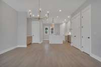 Large dining room with large pantry and coat closet