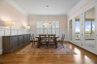 Dining Room is just off the kitchen and great access to the screen porch