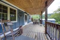 Expansive front covered deck