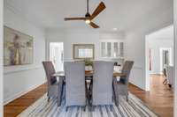 Dining Room with hardwood floors, and easy access to the living room and Kitchen