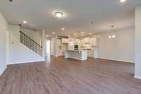 Spacious great room ready for your large sectional