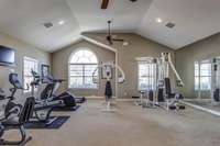 Community workout room, owners have 24/7 access to the Club House.