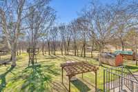 View from the back deck. Property line is in the far distant.