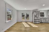 Dining area with easy access to the large back deck.