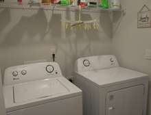 washer/dryer upstairs in hallway