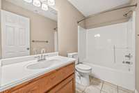 Main Hallway Bathroom with Tile Floors