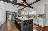 Pull up a chair to this inviting eat-in kitchen.