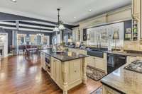 So pretty and open - perfect gathering kitchen for friends and family