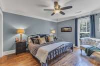 Second floor Bedroom 1- Gorgeous hardwood floors continue throughout the second floor