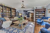 Inviting Formal Living Room with Fireplace