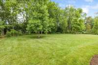 Enjoy the spacious serenity of a backyard that backs up to the picturesque charm of neighboring farmland and pasture.