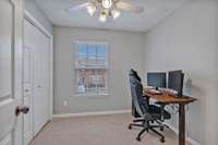 Second guest room at the front of the home currently used as an office