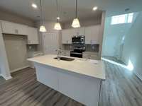 Beautiful gourmet kitchen with large island and walk in pantry