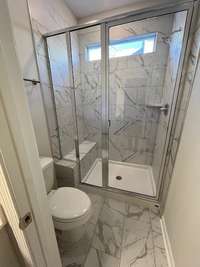 tile shower in primary bath