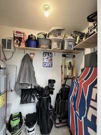 Storage area with extra shelving