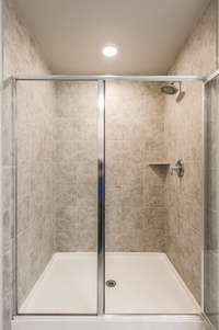 This shower is super spacious.