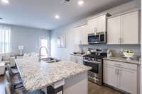 And wow this kitchen, right? Look at all the space!