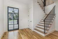 Gorgeous blonde hardwoods through, this is the entry.