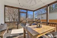 Finishing off the main floor is a large screened porch on the back of the home.  A quiet space to enjoy your morning coffee!