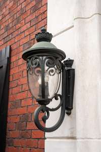 Detail of exterior sconce/lantern