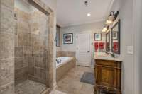 Walk-in shower & tub