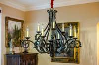 Good-looking chandelier in formal dining