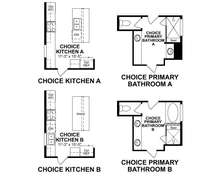 CHOICE OPTIONS FOR KITCHEN AND PRIMARY BATHROOM