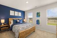 Photos of our Aspen model home shown - secondary bedrooms pre-wired for ceiling fans