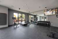 The work out room and pool are on the same level as the condo unit 209!