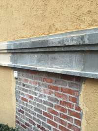 Application of acrylic stucco (no EIFS) applied over the brick